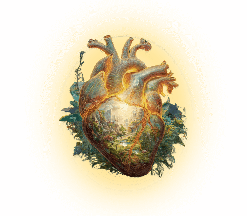 Solarpunk Heart Emblem