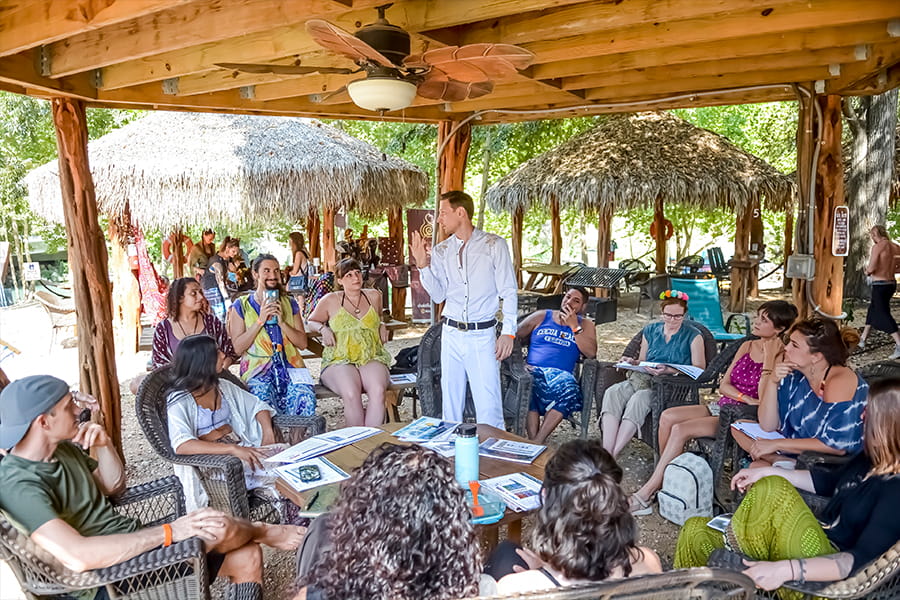 Solarpunk Summit gathering moment 1